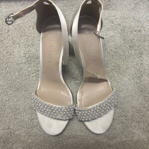 Kelly & Katie Women's Pearl White Heels